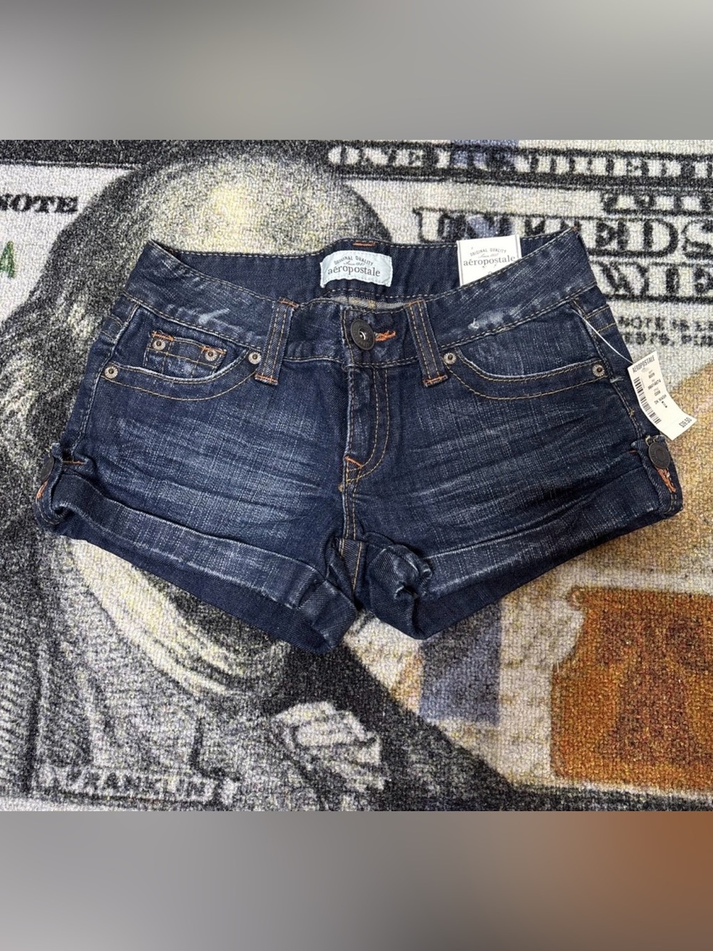 Women's Size 0 Aeropostale Denim Short Shorts boyfriend NWT dark Wash